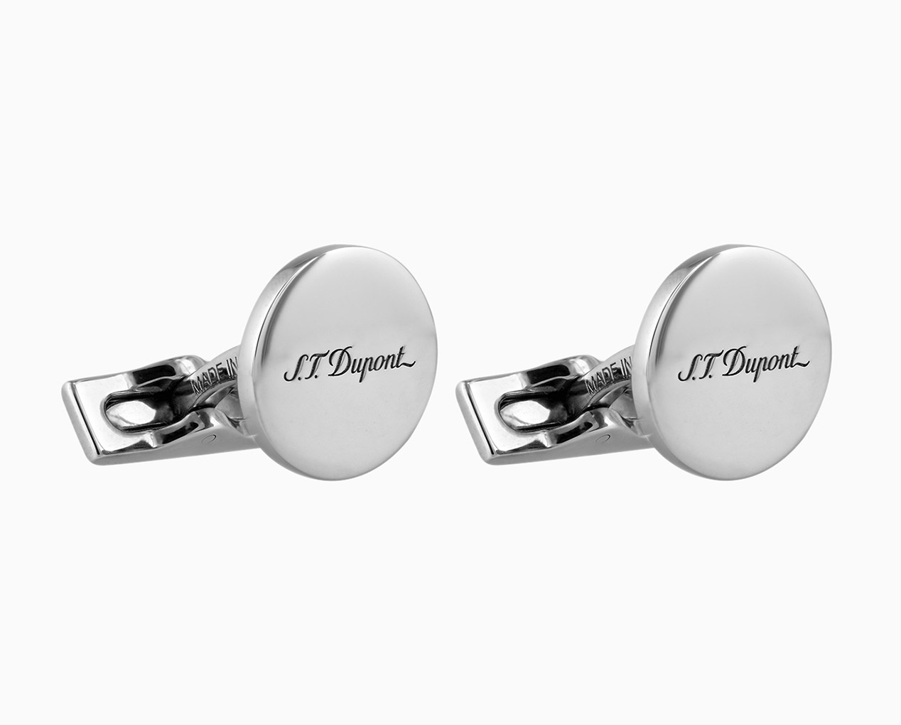 S.T. DUPONT SILVER CUFFLINKS 005834