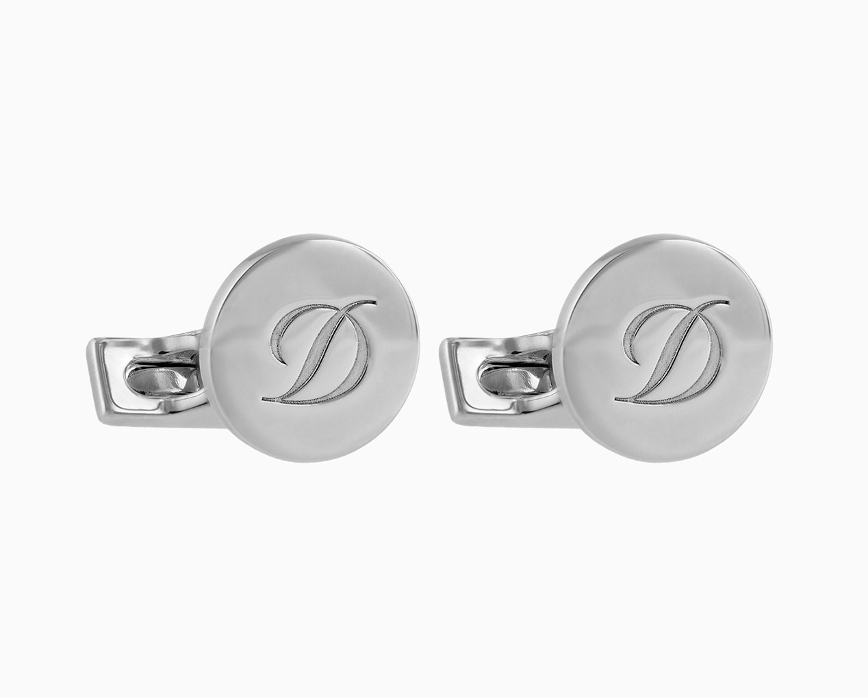S.T. DUPONT D SILVER CUFFLINKS 005837