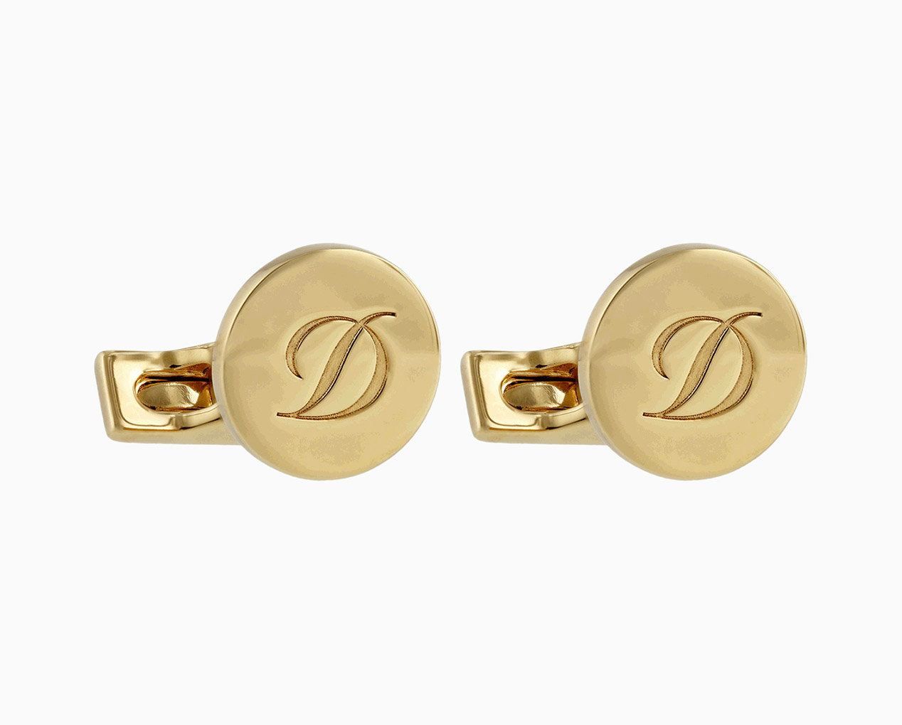 S.T. DUPONT D YELLOW GOLD CUFFLINKS 005836