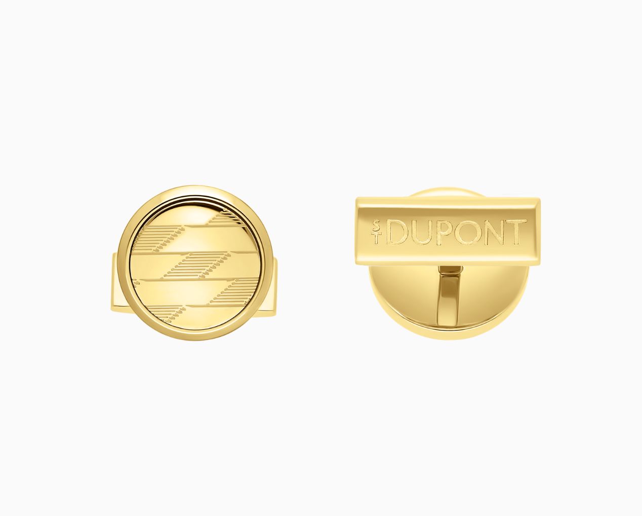 S.T. DUPONT MONOGRAM 1872 GOLD CUFFLINKS 005540