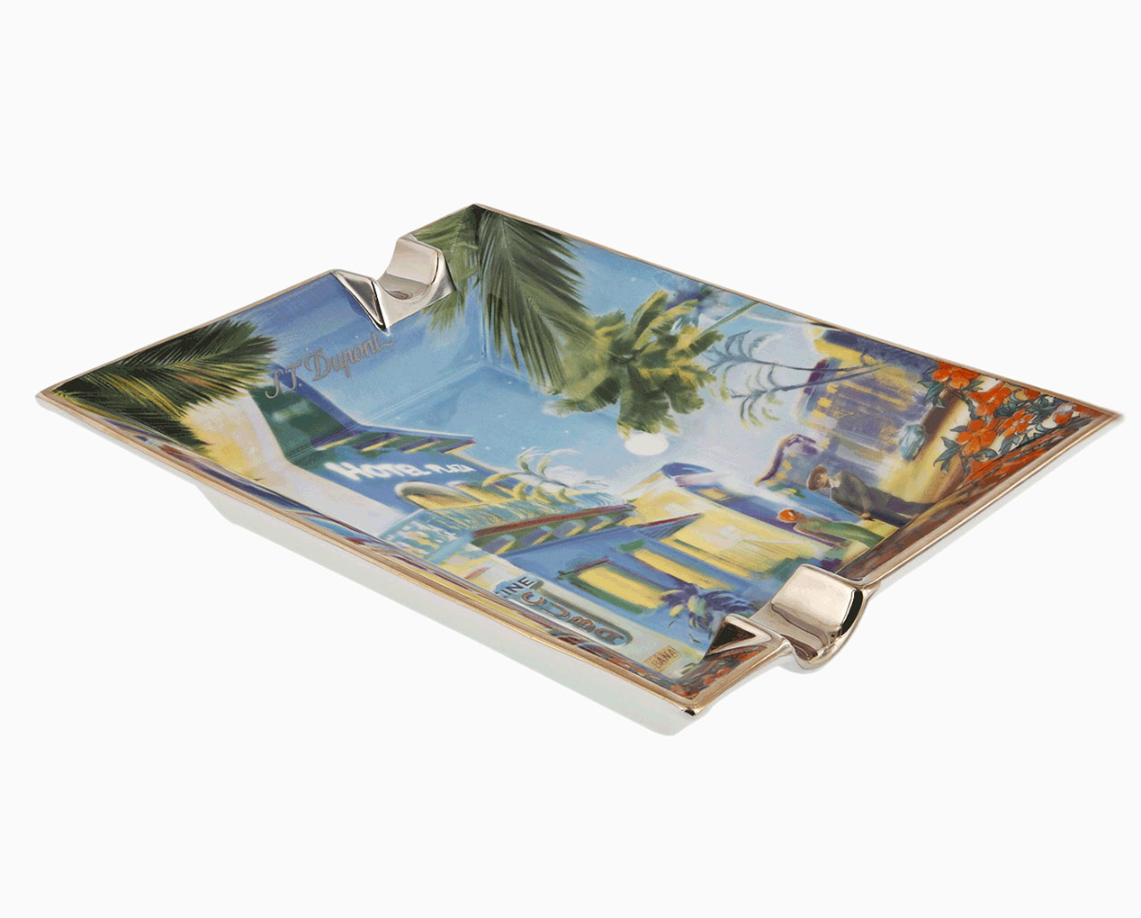 S.T. DUPONT LARGE CUBA LIMITED EDITION CIGAR REST ASHTRAY 006411