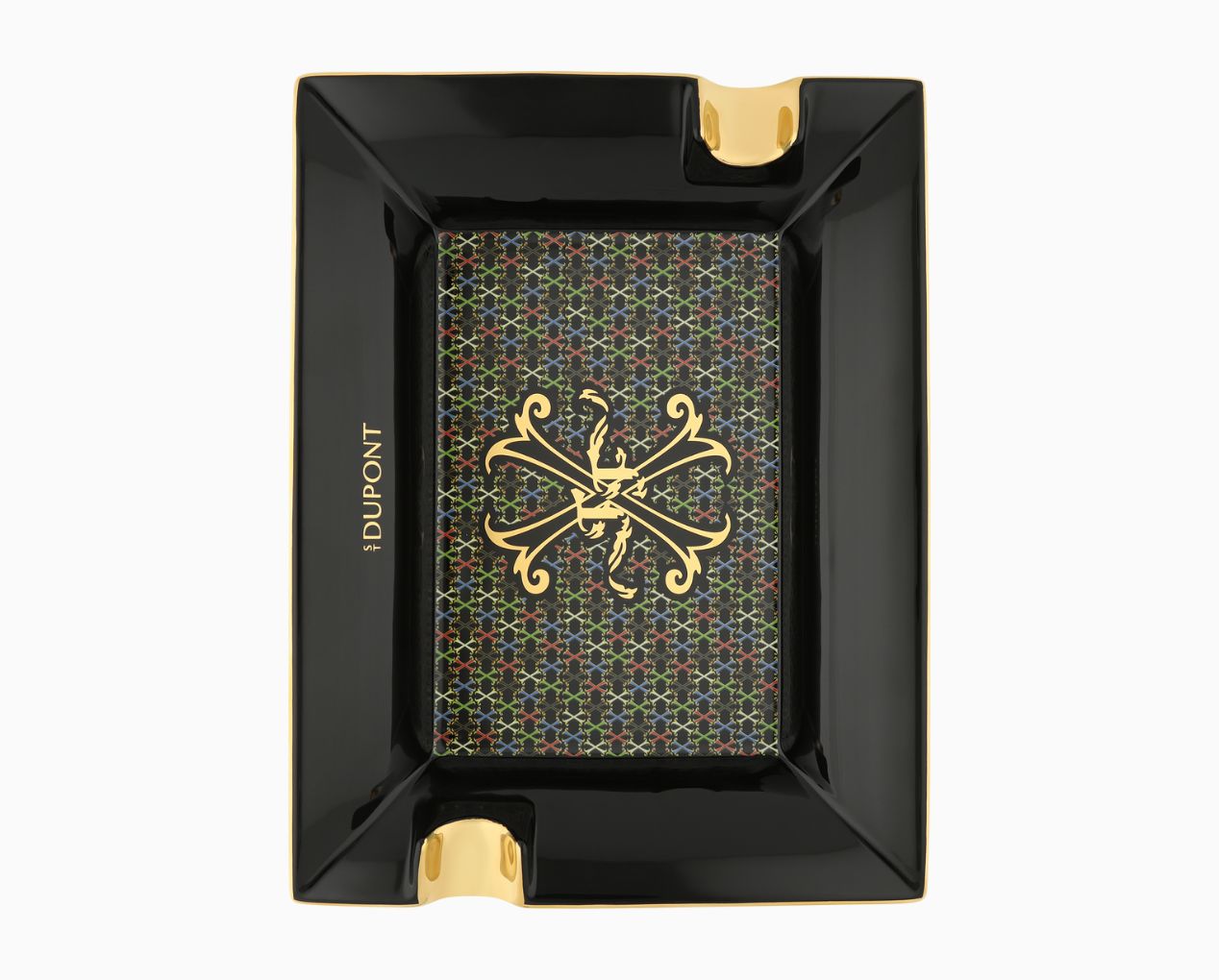 POSACENERE S.T. DUPONT LARGE FUENTE NERO ORO GIALLO LIMITED EDITION 006460