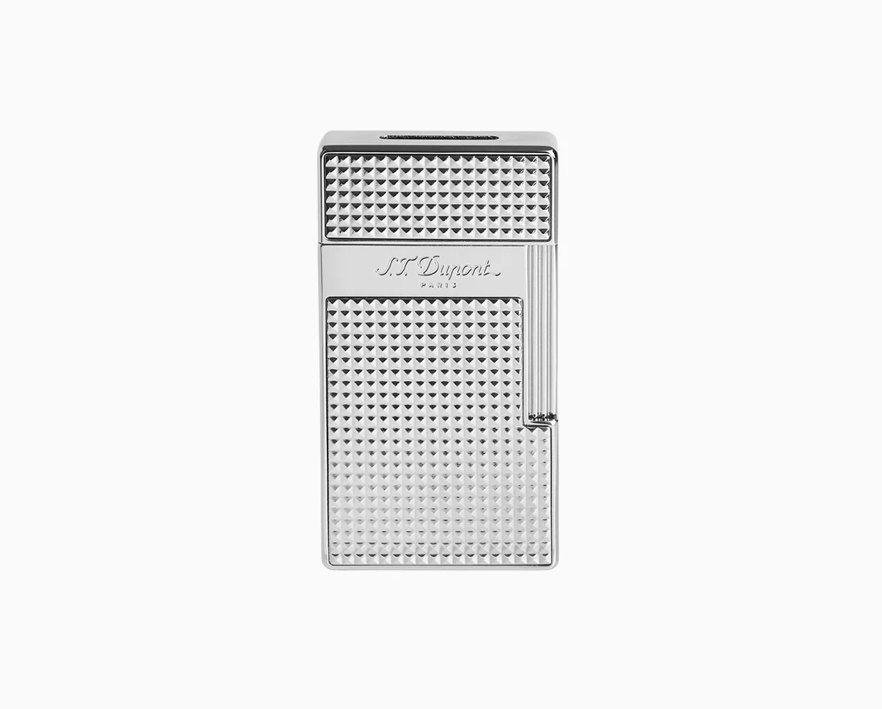 S.T. DUPONT BIGGY DIAMOND HEAD SILVER CHROME LIGHTER 025010