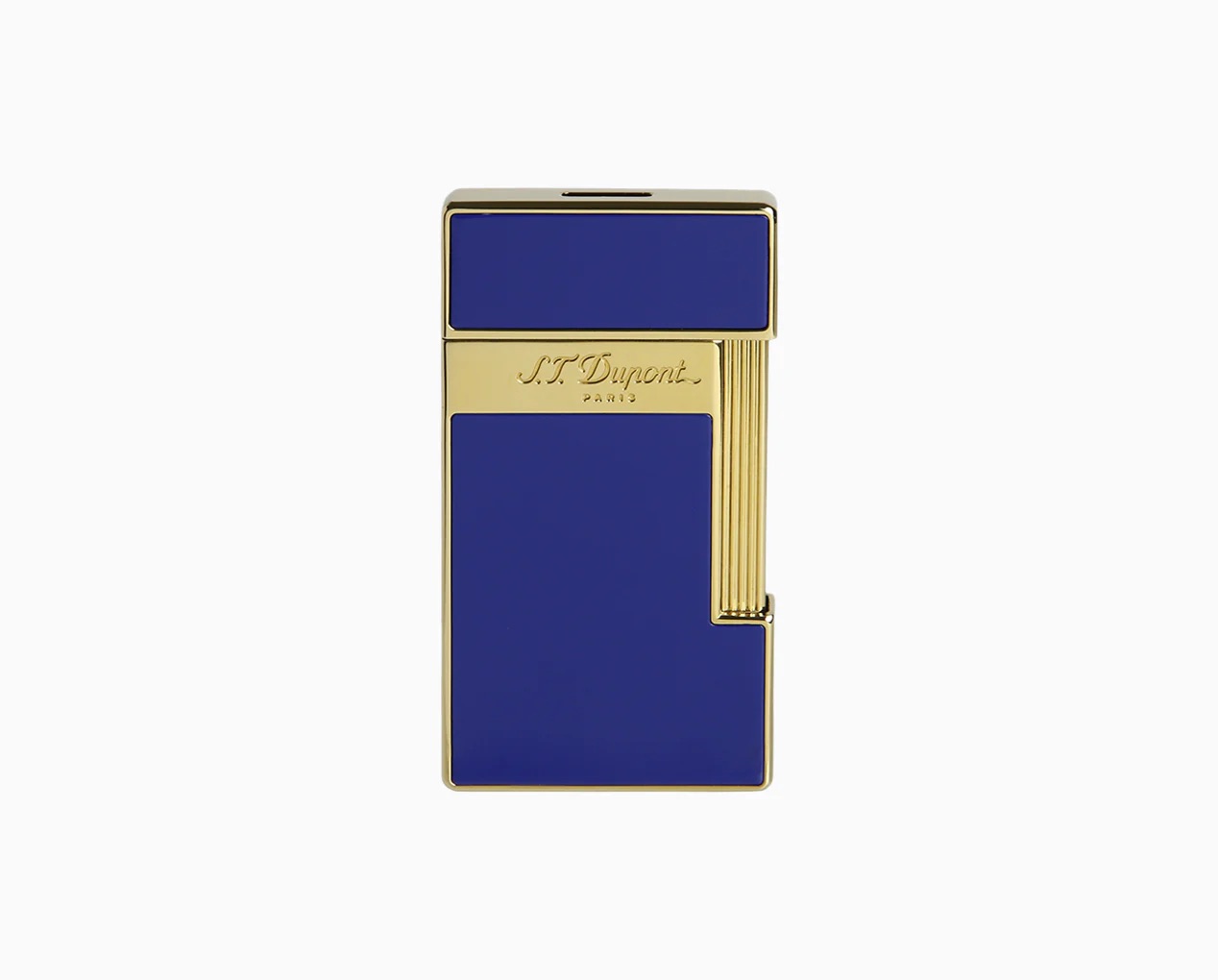 S.T. DUPONT SLIMMY BRIGHT BLUE GOLDEN LIGHTER 028005