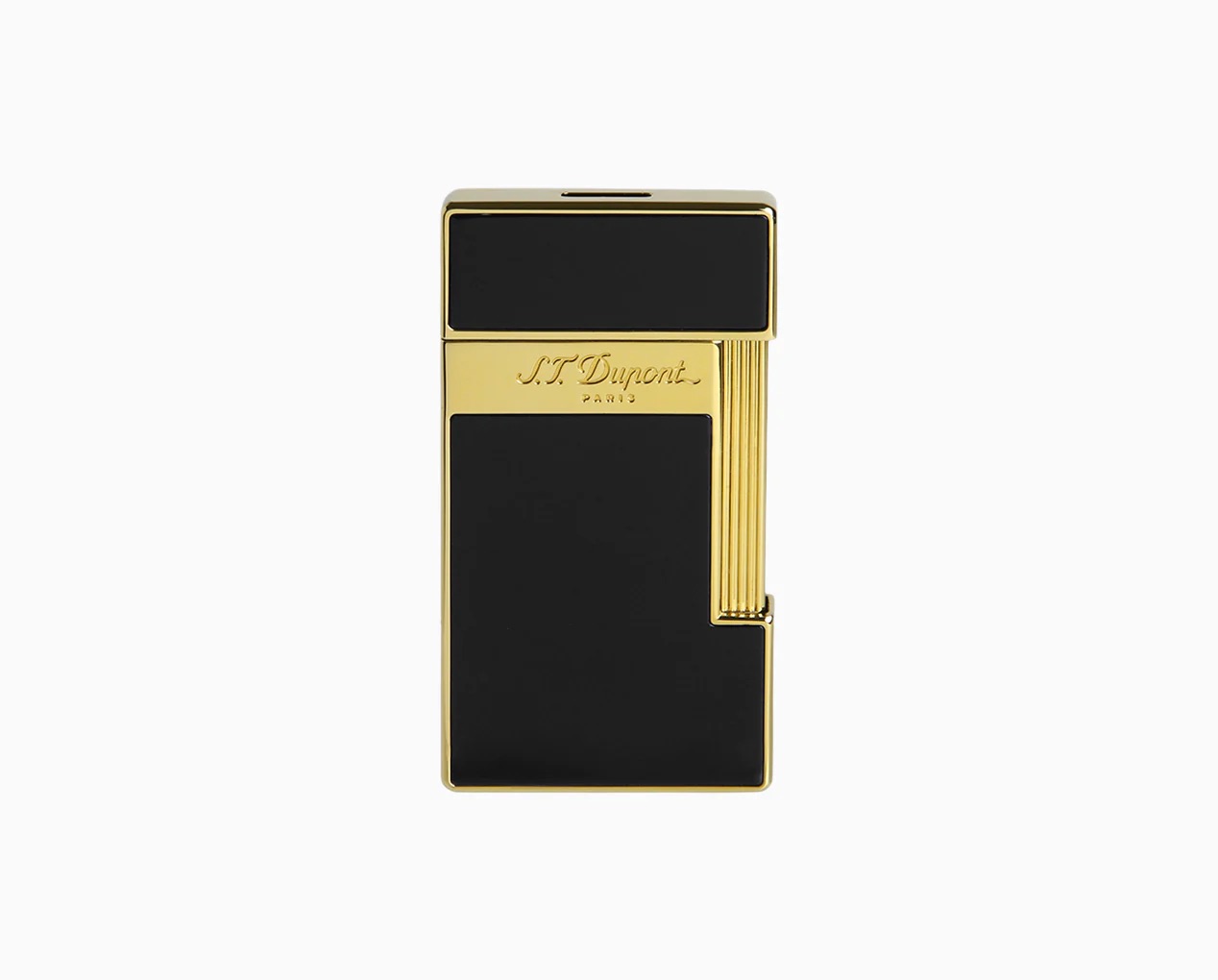S.T. DUPONT SLIMMY BRIGHT BLACK GOLDEN LIGHTER 028002