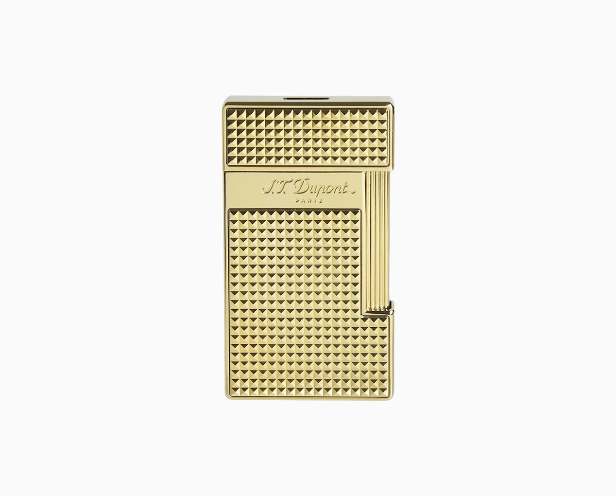 S.T. DUPONT SLIMMY DIAMOND HEAD GOLD LIGHTER 028009