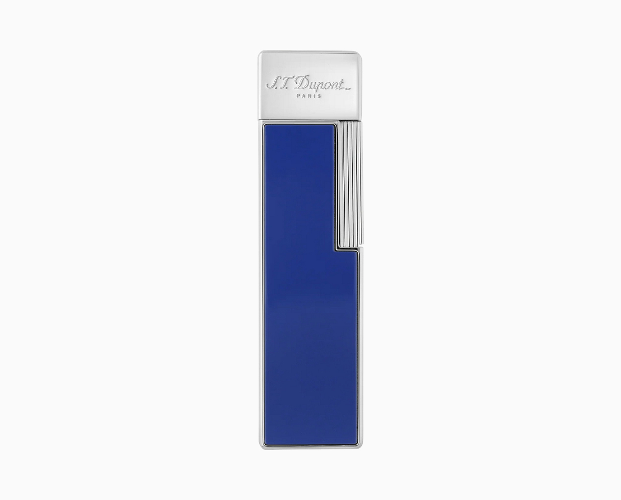 S.T. DUPONT TWIGGY BRIGHT BLUE CHROME LIGHTER 030005