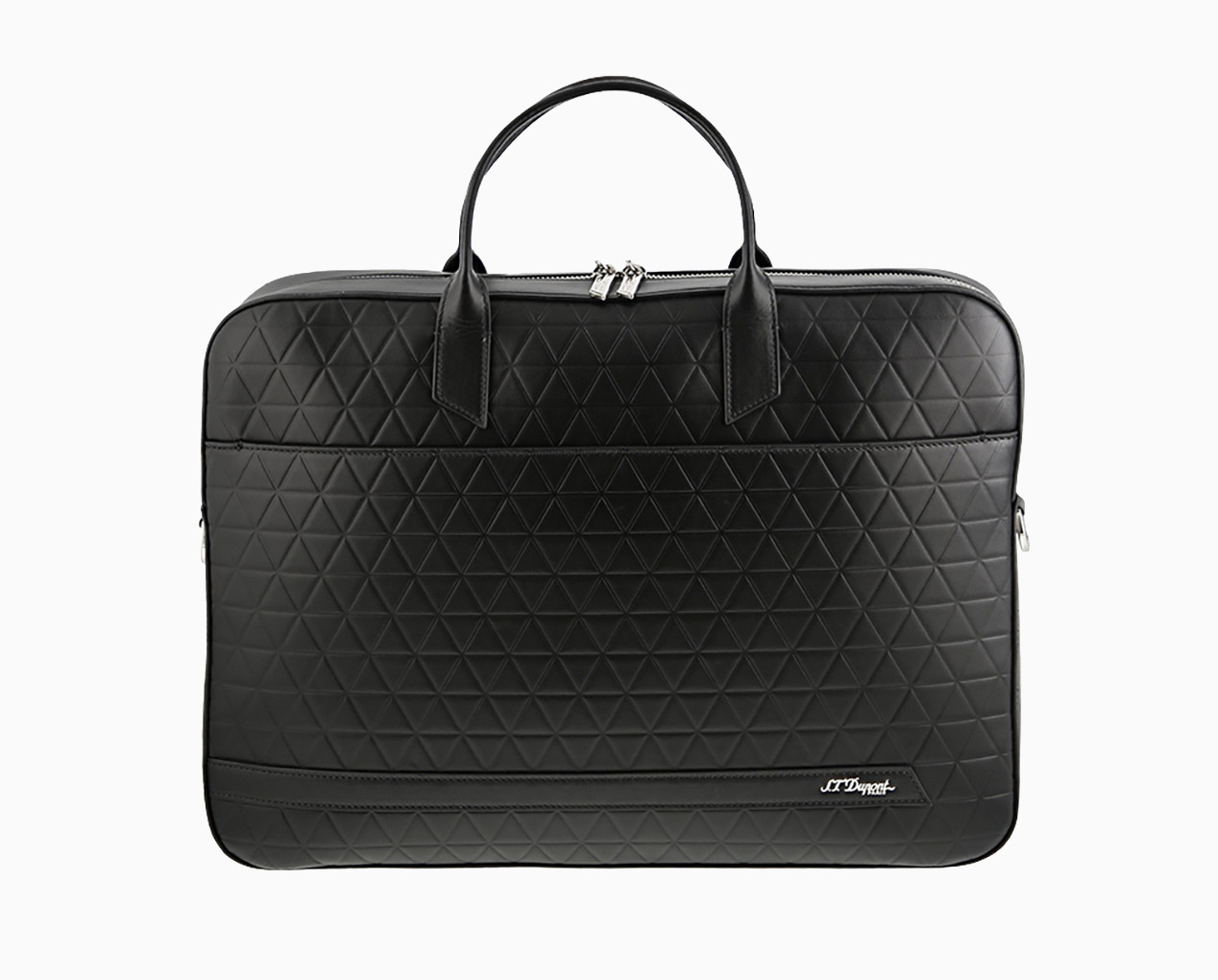 S.T. DUPONT FIREHEAD BLACK LEATHER BRIEFCASE BAG 160005