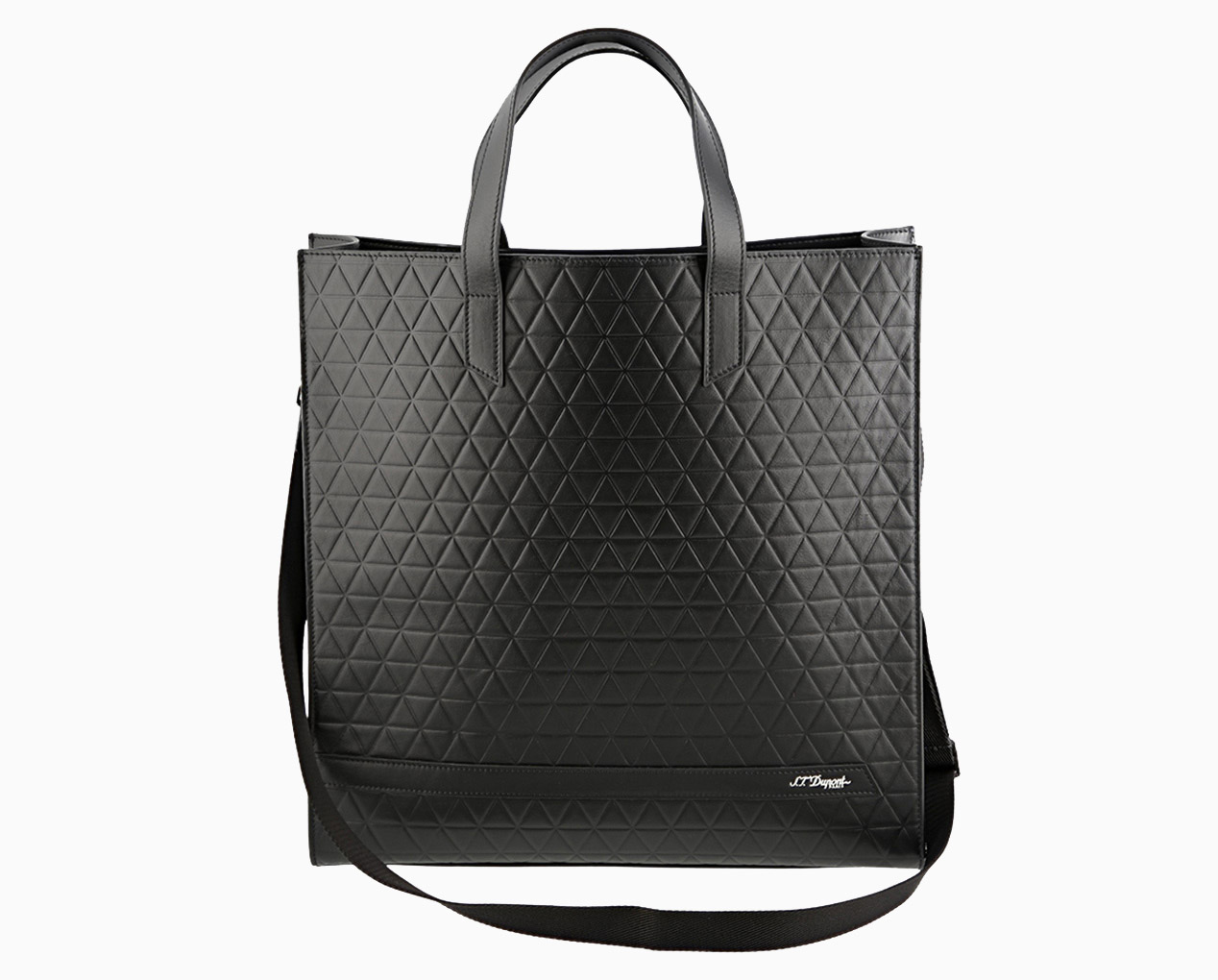 BORSA SHOPPER TOTE BAG S.T. DUPONT FIREHEAD PELLE NERA 160007
