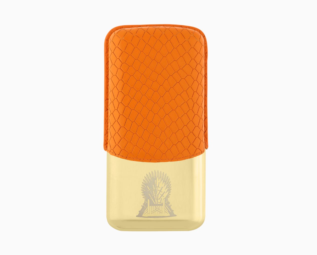 PORTASIGARI S.T. DUPONT PER TRE SIGARI GAME OF THRONES CROMATO PELLE FUOCO 183043