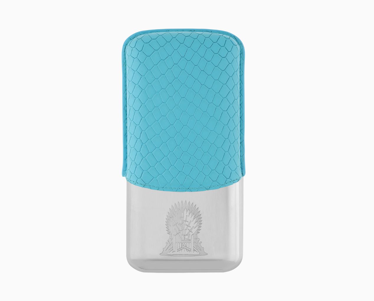 PORTASIGARI S.T. DUPONT PER TRE SIGARI GAME OF THRONES CROMATO PELLE GHIACCIO 183042