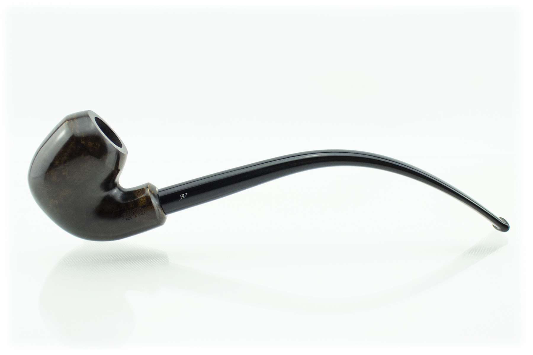 PIPA ALDO VELANI CHURCHWARDEN LISCIA SCURA BENT RHODESIAN FILTRO 9 MM PAVCW21-LM06