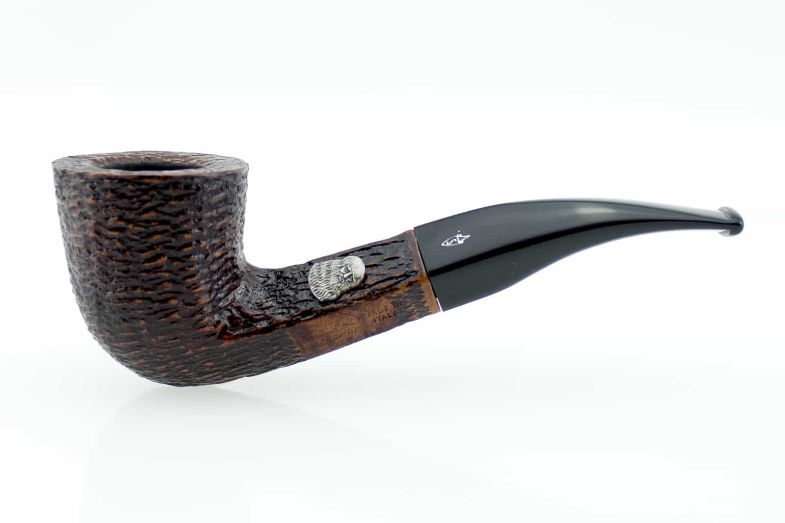 PIPA SAVINELLI LEONARDO 500 CURVA RUSTICATA MARRONE P376ZMS_13 P376ZMS-13