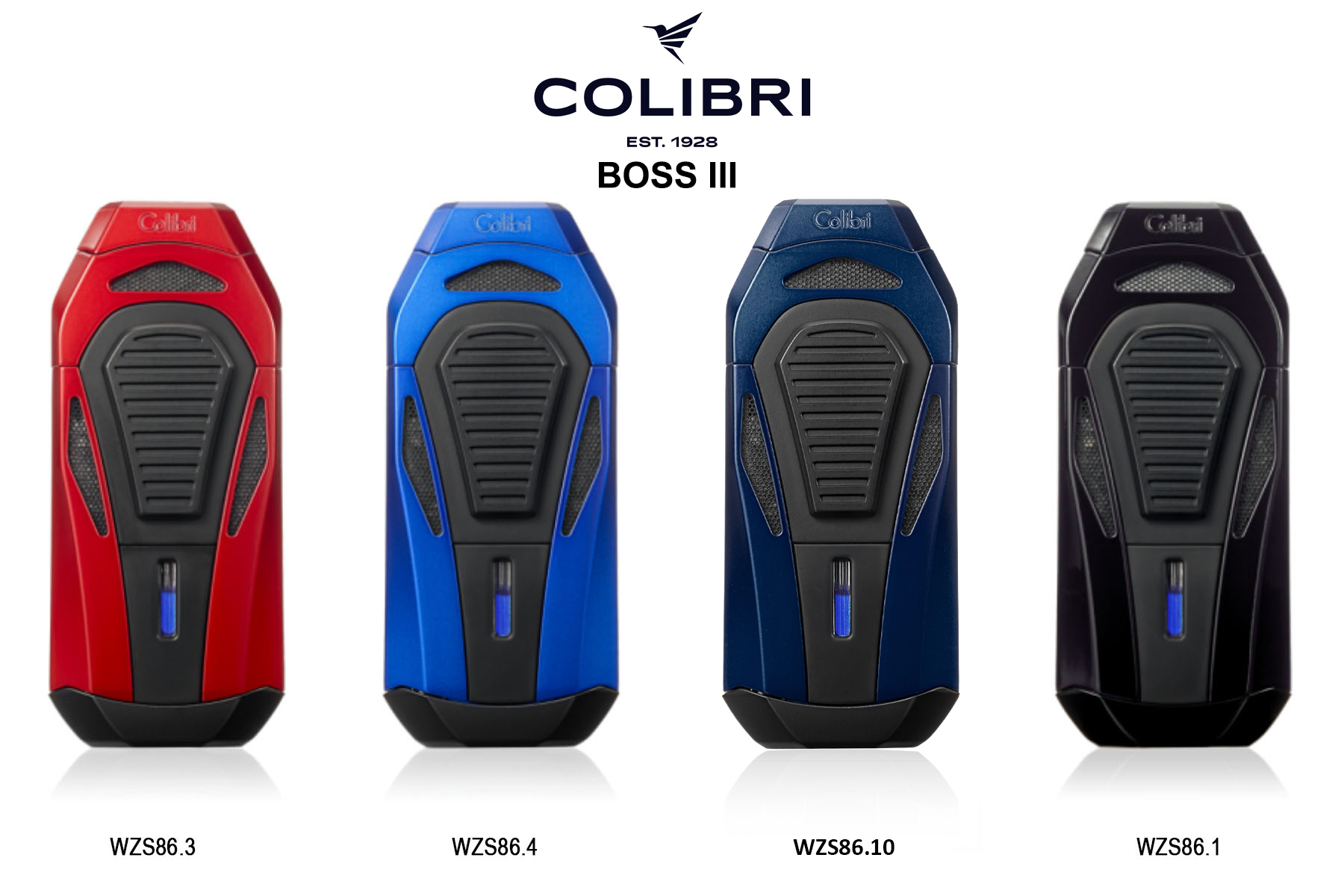COLIBRI BOSS III TRIPLE JET FLAME LACQUERED FINISH LIGHTER WZS86 WZS86