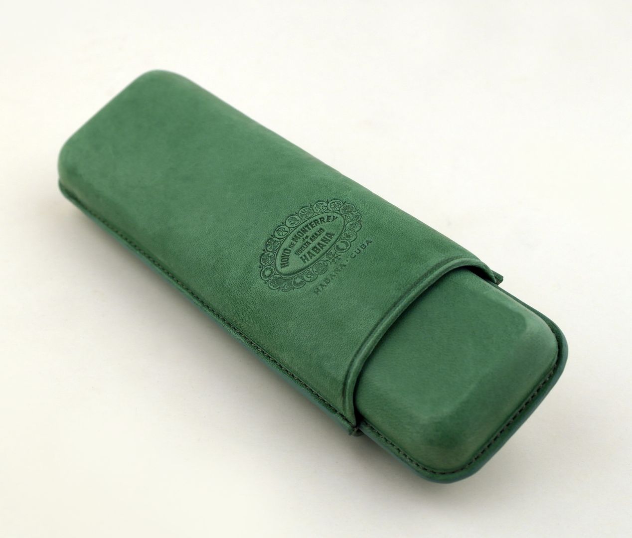 PORTASIGARI ASTUCCIO HABANOS HOYO DE MONTERREY 2025 VERDE IN PELLE PER DUE SIGARI ACC226