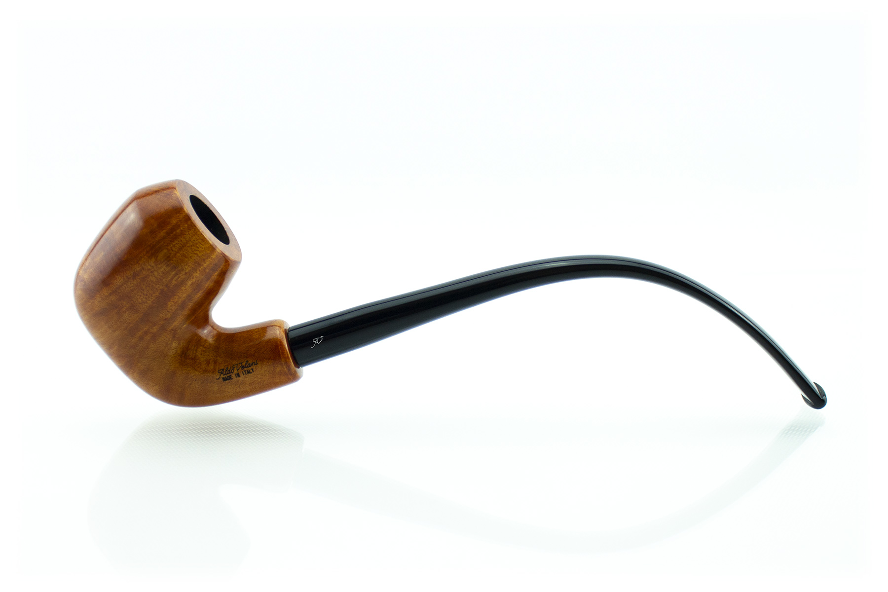 PIPA ALDO VELANI CHURCHWARDEN LISCIA CHIARA BENT RHODESIAN FILTRO 9 MM PAVCW22-LC01