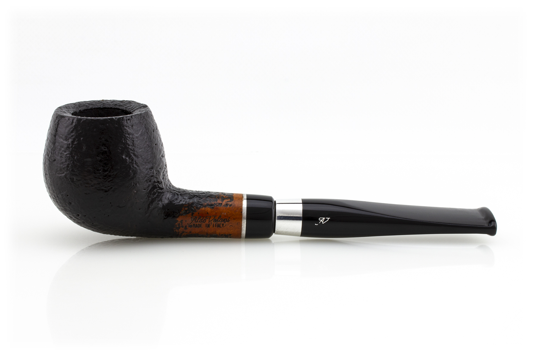 PIPA ALDO VELANI SPIGOT SABBIATA NERA PASY25-AVSSABN-02 APPLE DRITTA