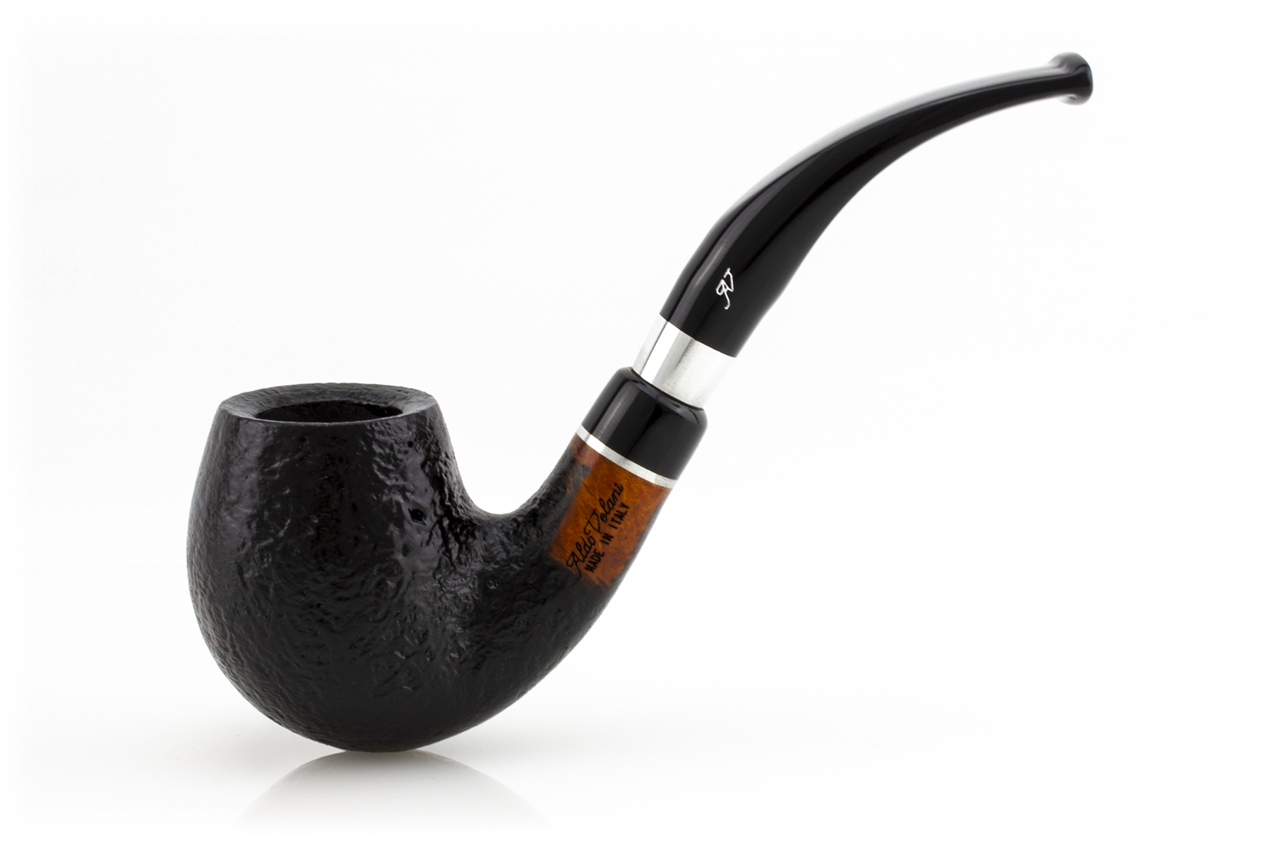 PIPA ALDO VELANI SPIGOT SABBIATA NERA PASY25-AVSSABN-05 FULL BENT EGG