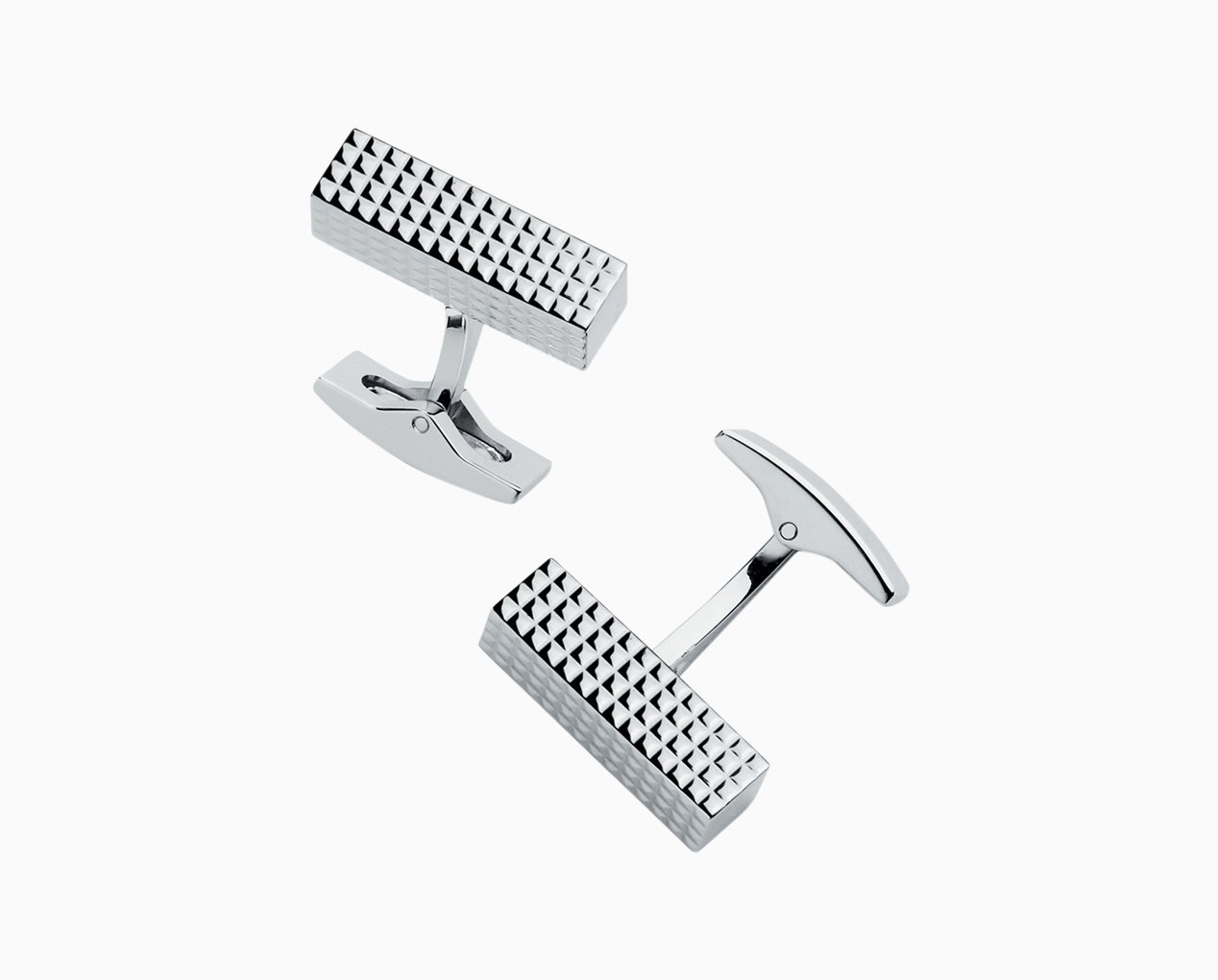 S.T. DUPONT RECTANGLE DIAMOND HEAD CUFFLINKS 005567 005567