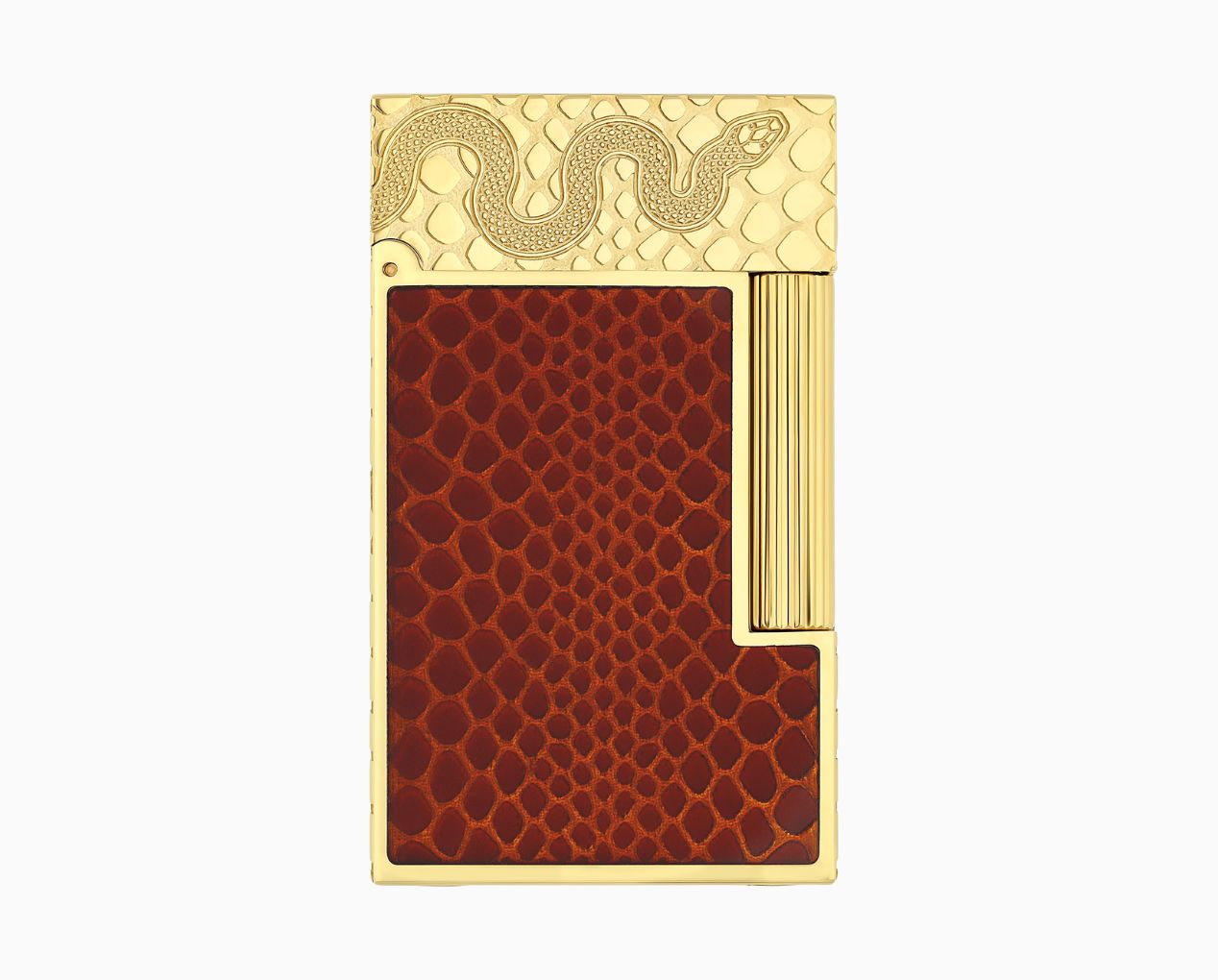 ACCENDINO S.T. DUPONT LIGNE 2 SNAKE ROSSO/ORO GIALLO C16075