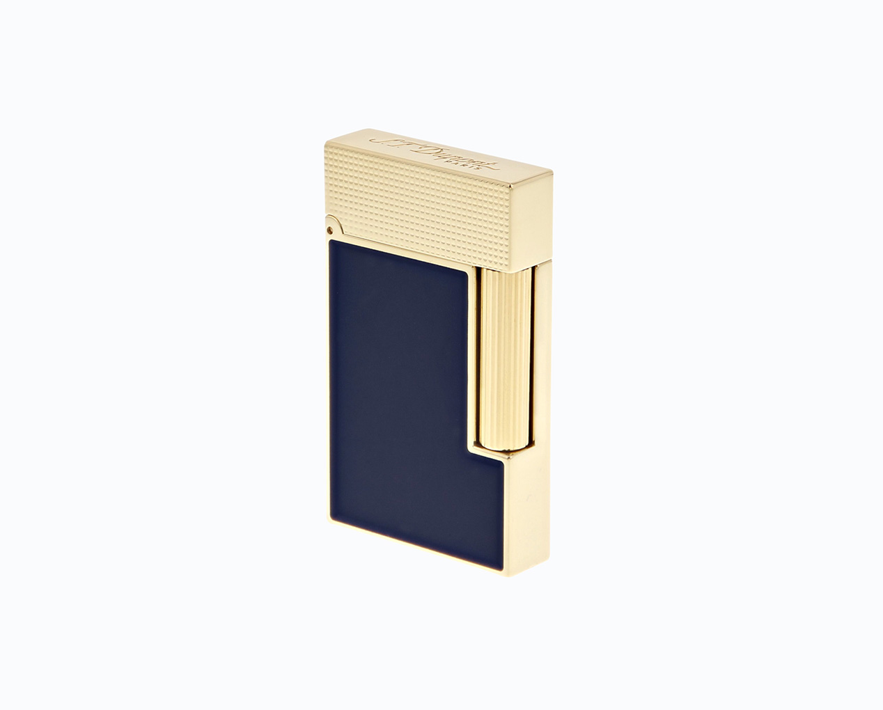 S.T. DUPONT LIGNE 2 BLUE LACQUER/YELLOW GOLD LIGHTER C16457