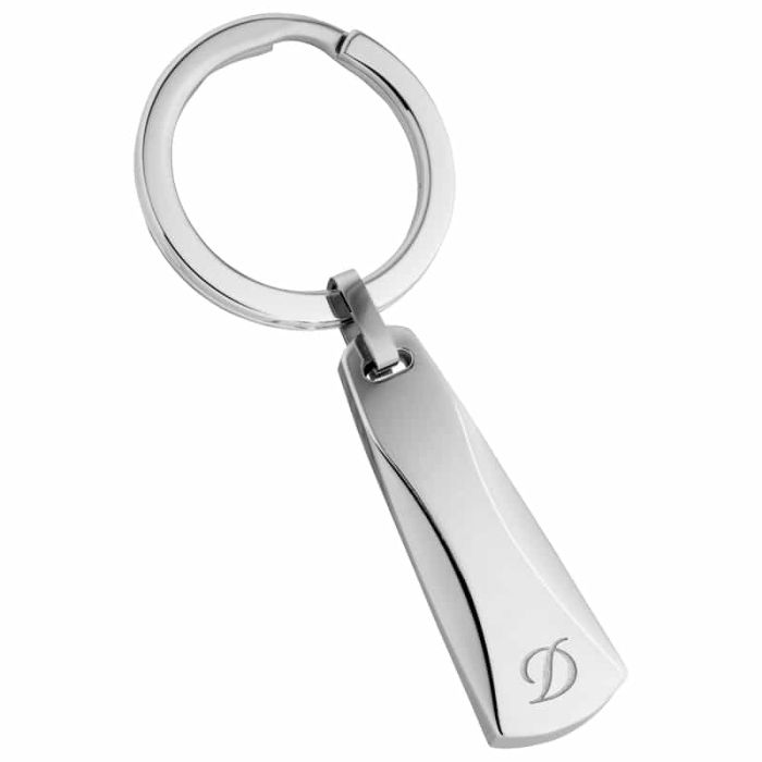 S.T. DUPONT ZIPPER KEY RING WITH STAINLESS STEEL FINISH 003041