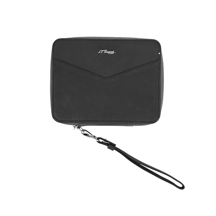 S.T. DUPONT CIGAR BLACK GRAINED LEATHER POUCH 141004