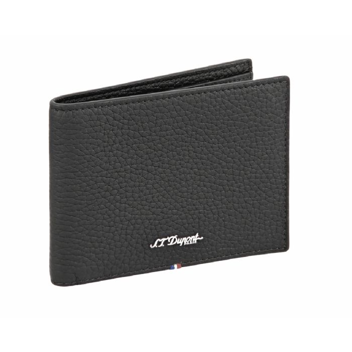 PORTAFOGLIO S.T. DUPONT NEO CAPSULE PELLE MARTELLATA NERA 6 CARTE DI CREDITO 180202