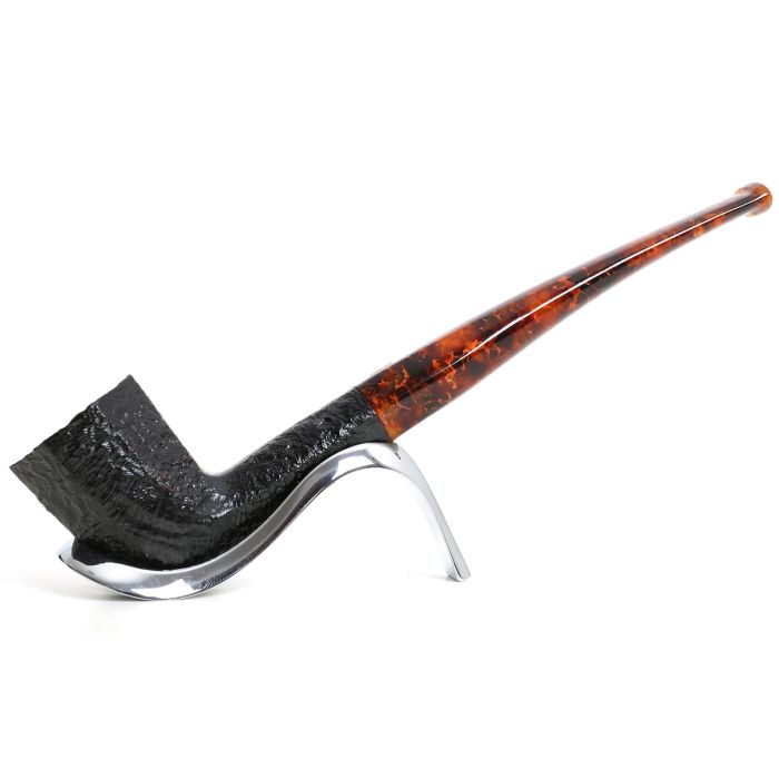 PIPA SAVINELLI OTTAGONO LONG DUE 438 SABBIATA NERA 9 MM EDIZIONE LIMITATA P483SNR-438-9