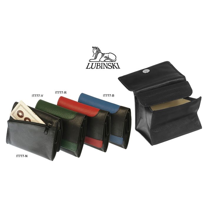 BUSTA PORTATABACCO RYO LUBINSKI CUT POCHETTE AVVOLGIBILE IN MORBIDA PELLE DI NAPPA, RICAMI COLORATI IT777 IT777