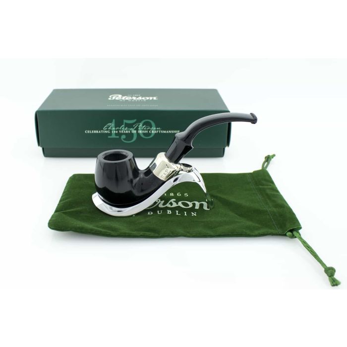 PETERSON SYSTEM STANDARD EBONY FT 317 9 MM BENT BILLIARD PIPE A101E.317