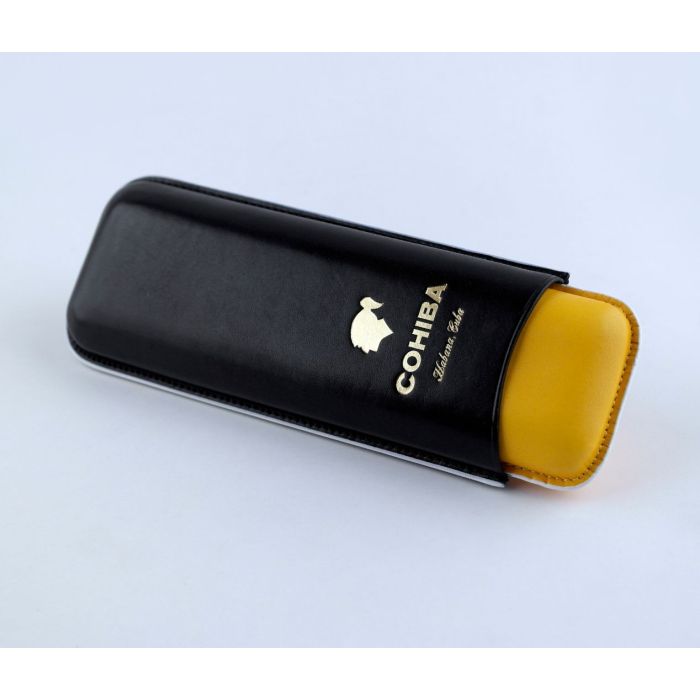 PORTASIGARI ASTUCCIO HABANOS COHIBA TRICOLOR IN PELLE REGOLABILE PER DUE SIGARI ACC221