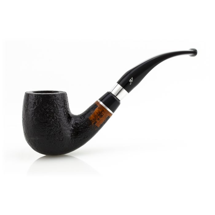 PIPA ALDO VELANI SPIGOT SABBIATA NERA  BENT BILLIARD CON FILTRO 9MM PASY25-AVSSABN-06