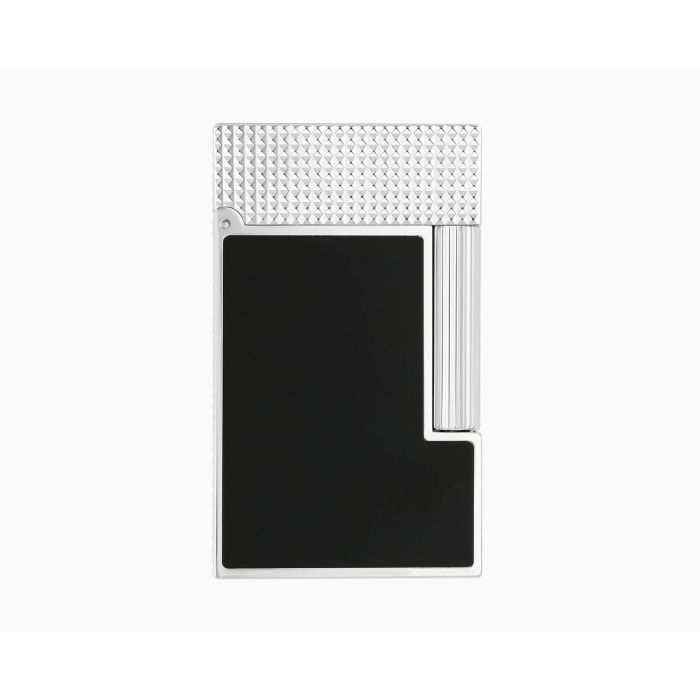 ACCENDINO S.T. DUPONT LIGNE 2 MICRO PUNTA DIAMANTE PALLADIO LACCATO NERO OPACO C16602N