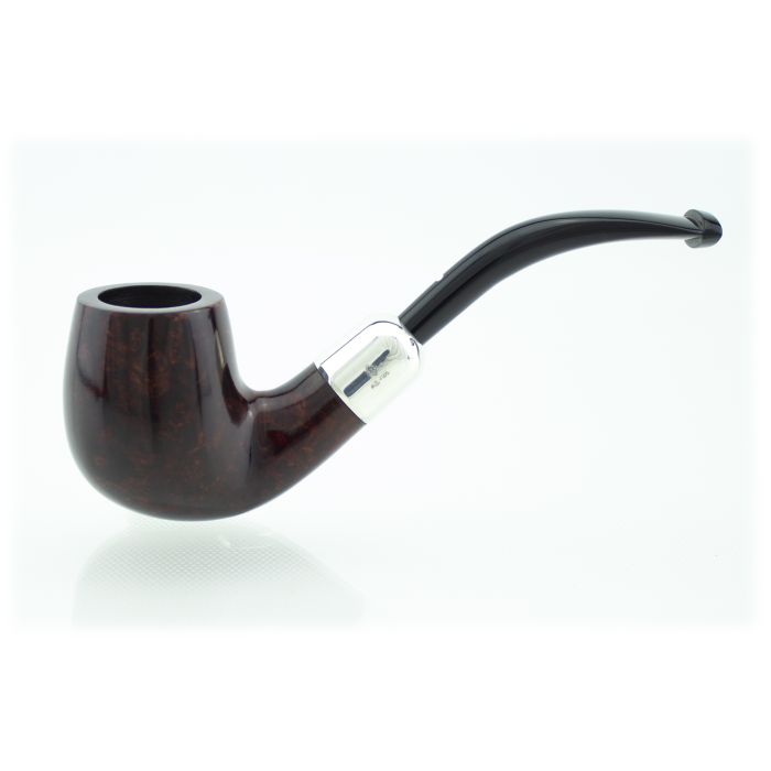 PIPE DUNHILL BRUYERE 3102 SMOOTH GROUP 3 BENT BILLIARD REAL OLIVE SILVER 0920-DPB3102
