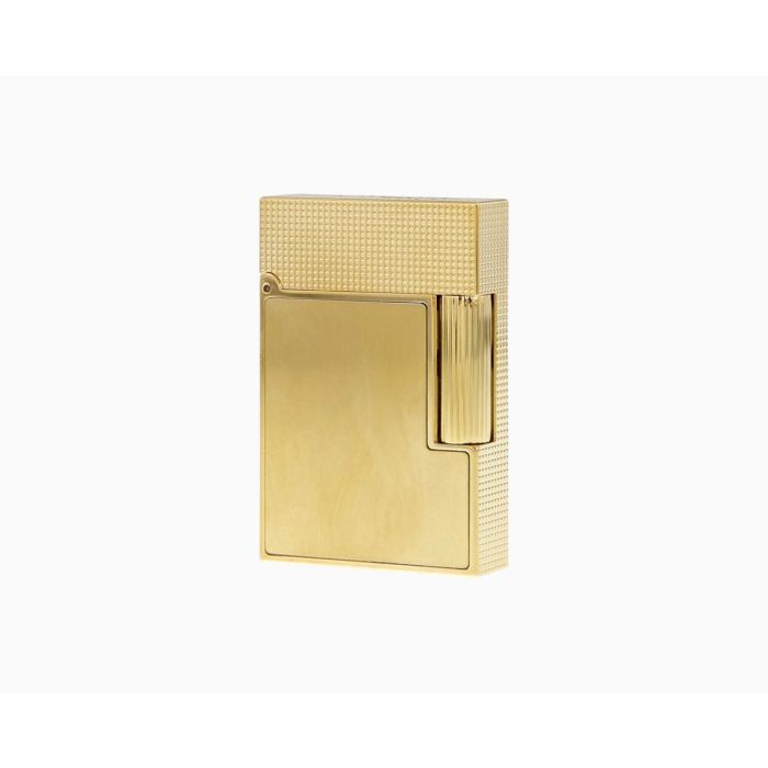 ACCENDINO S.T. DUPONT LINEA 2 PICCOLO PUNTA DIAMANTE ORO GIALLO SPAZZOLATO C18602