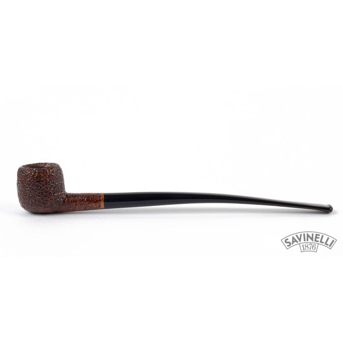 PIPA SAVINELLI CHURCHWARDEN 901 OVALINA DRITTA RUSTICATA MARRONE P124ZBM-901