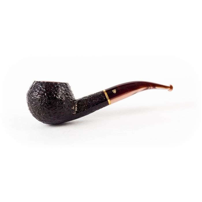 PIPA SAVINELLI ROMA LUCITE 673 KS RHODESIAN CURVA RUSTICATA P104RL-673