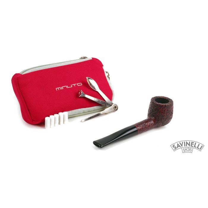 PIPA SAVINELLI MINUTO 109 DRITTA RUSTICATA MARRONE P249ZB-109