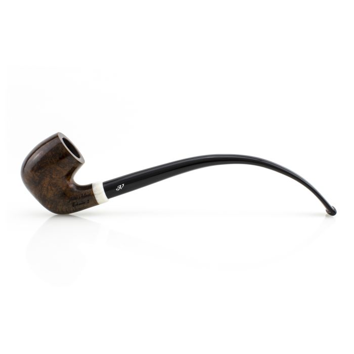 PIPA ALDO VELANI CHURCHWARDEN EXIMIA 2 LISCIA MARRONE BENT BILLIARD PAVCW25-LM02