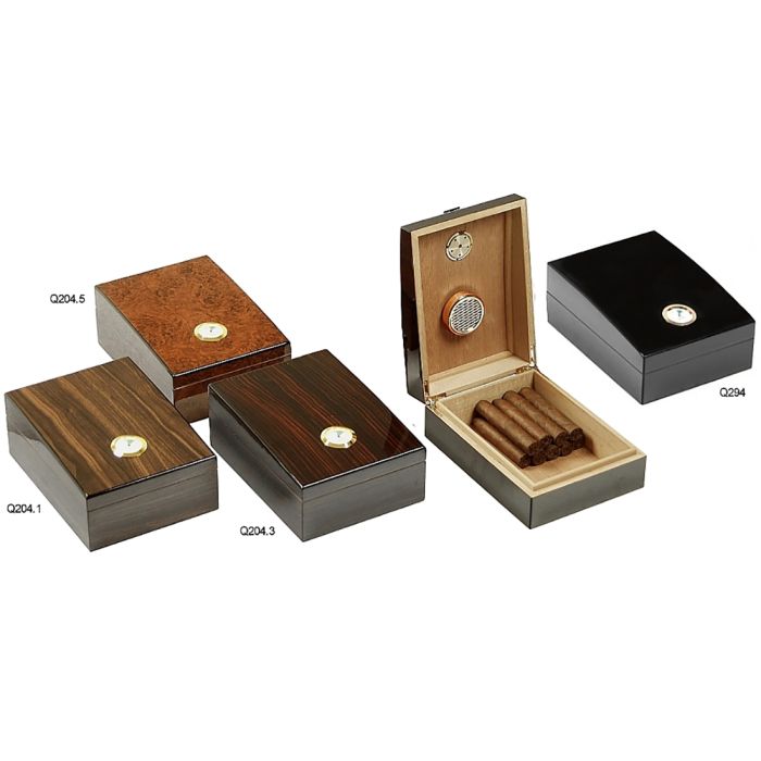 SCATOLA HUMIDOR PORTASIGARI UMIDIFICATORE LUBINSKI 30 SIGARI LEGNO LUCIDO Q204-Q294