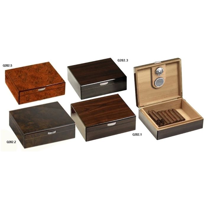 SCATOLA HUMIDOR PORTASIGARI UMIDIFICATORE LUBINSKI 40 SIGARI LEGNO LUCIDO Q202