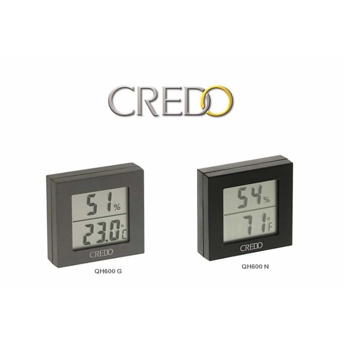 TERMO IGROMETRO DIGITALE CREDO ALTA PRECISIONE PER SCATOLA HUMIDOR SIGARI QH600