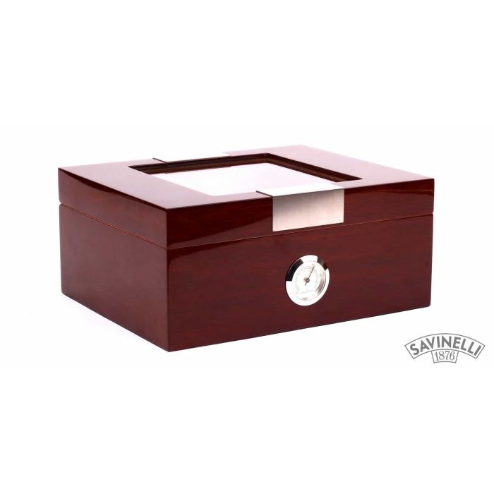 SCATOLA HUMIDOR PORTASIGARI UMIDIFICATORE SAVINELLI MARRONE PLEXI S61193L