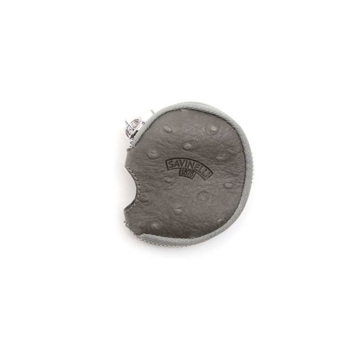 COPRI FORNELLO PIPA GRANDE SAVINELLI IN PELLE GRIGIO T668G-STRUZZO