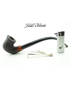PIPA ALDO VELANI CHURCHWARDEN SABBIATA NERA CALABASH FILTRO 9 MM PAVCW21-RN01