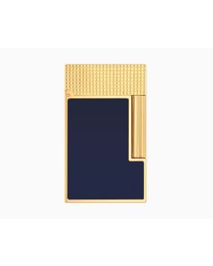 ACCENDINO S.T. DUPONT LIGNE 2 MICRO PUNTA DIAMANTE ORO GIALLO LACCATO BLU C16457N