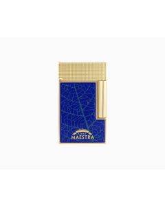 ACCENDINO S.T. DUPONT LINEA 2 PARTAG&Aacute;S L&Iacute;NEA MAESTRA BLU / ORO GIALLO LIMITED EDITION C16095