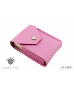 PORTAPACCHETTO SIGARETTE CLASSICHE CARTUJANO PELLE MARTELLATA FUCSIA CJ1PCS-PMRT