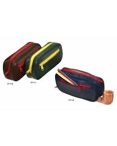 BORSELLO PORTA PIPA E TABACCO MINI TROUSSE LUBINSKI COLORATO ZIP I511